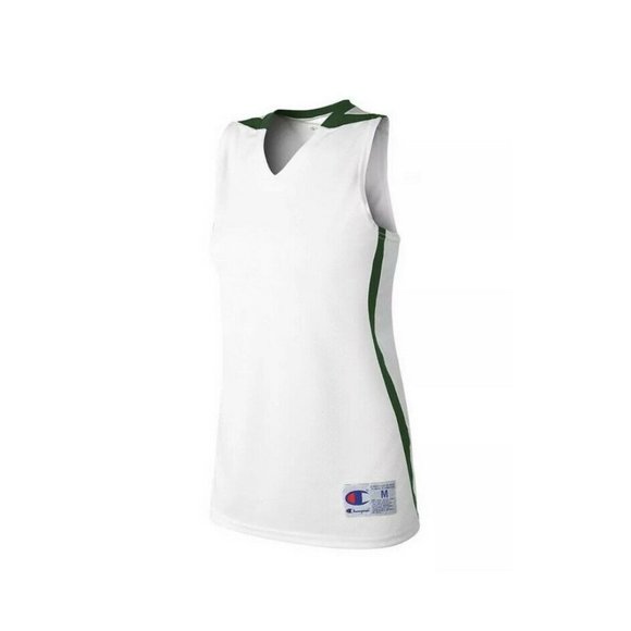 Champion Women's Double Dry Supreme Tank Top Size Small White Green NEW - Picture 2 of 10